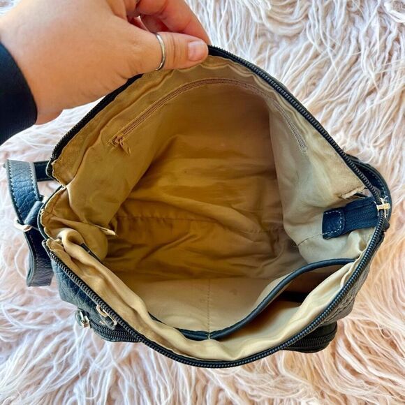 Black Leather Crossbody - Picture 2 of 5